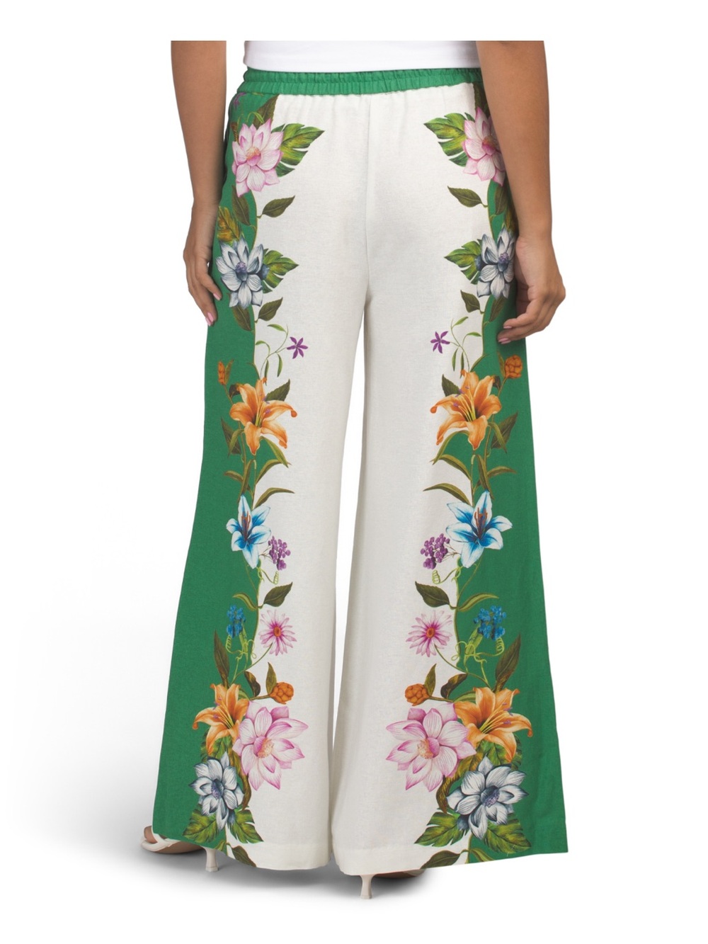 Maison d'Amelie Green Floral Dreamscape Palazzo Pants ( Farm Rio) NWT Size S - Picture 2 of 2
